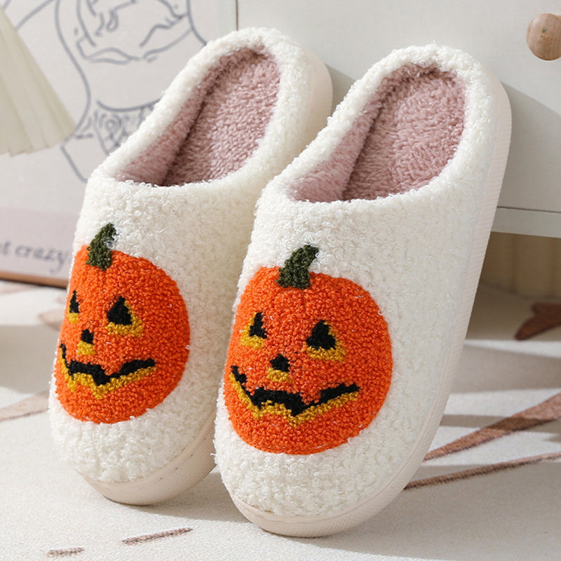 Halloween Pumpkin Plush Slippers (photo 7)