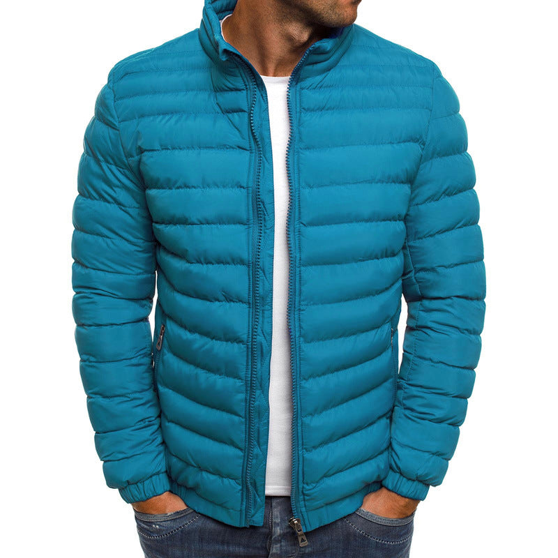 Men's Padded Zip-Up Jacket with Pockets (photo 13)