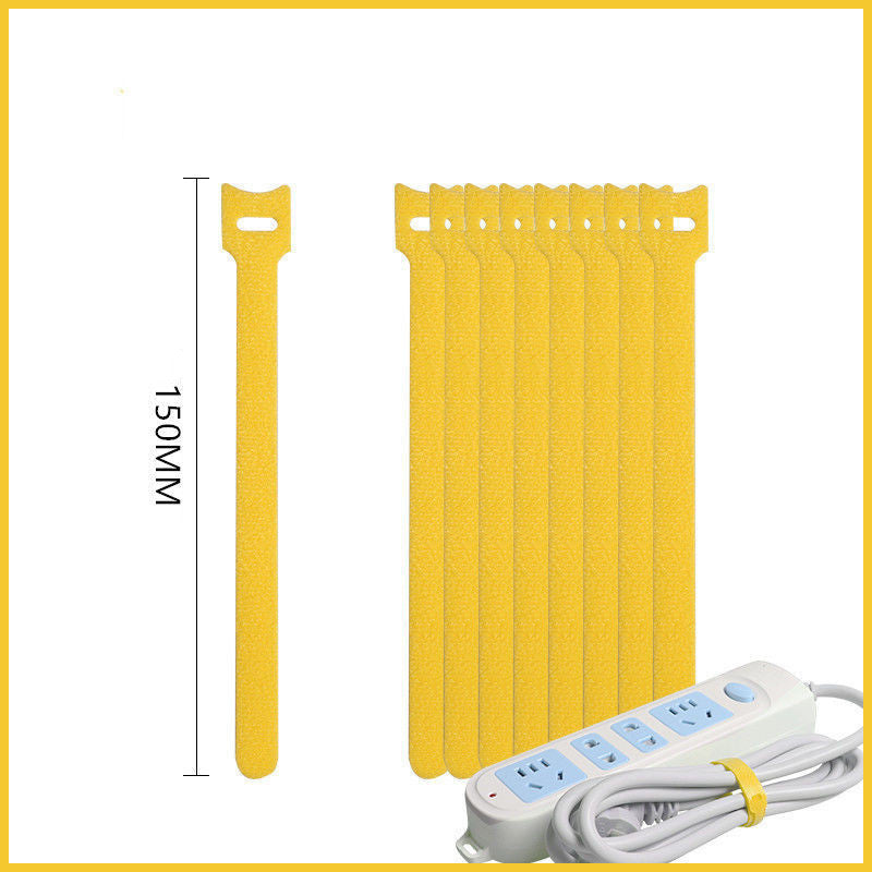 Reusable Hook-and-Loop Cable Ties - Yellow (photo 4)