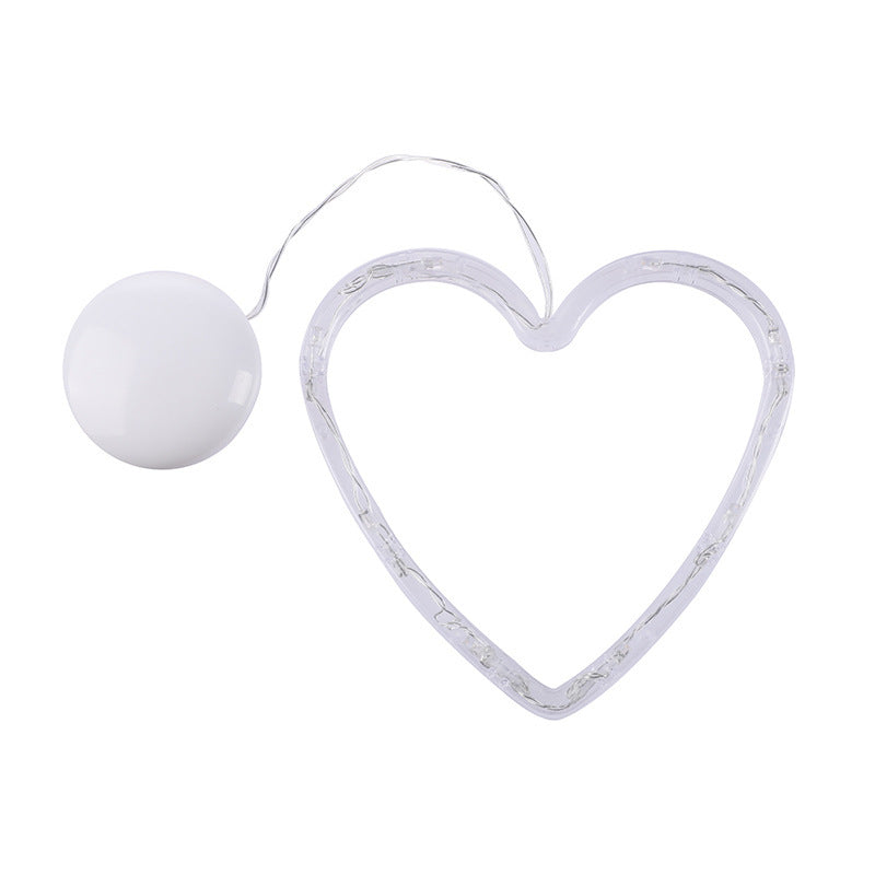 Christmas LED Window Lights with Suction Cup (One Heart)