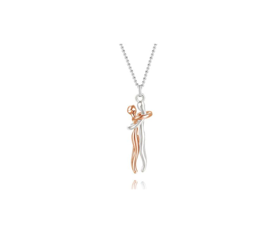 Hugging Figures Pendant Necklace (photo 34)