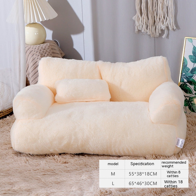 Plush Cat Sofa Bed with Pillow (photo 12)