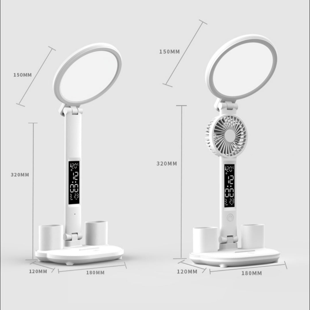 Rechargeable LED Desk Lamp with Clock (photo 7)