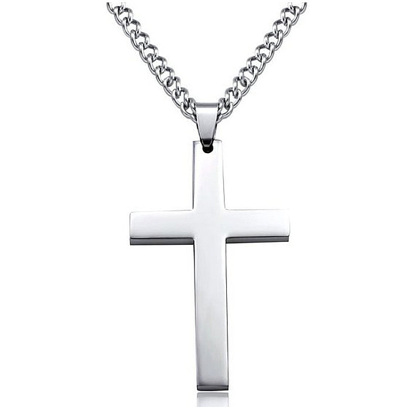 Stainless Steel Cross Pendant Necklace (photo 11)