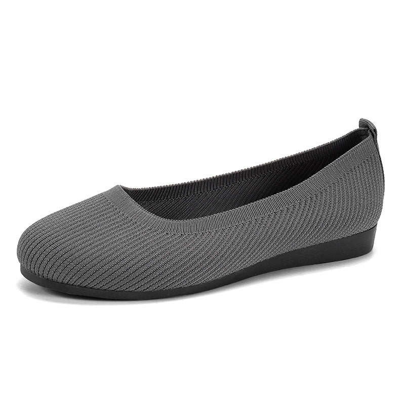 Women's Round-Toe Knit Mesh Slip-On Flats (photo 10)