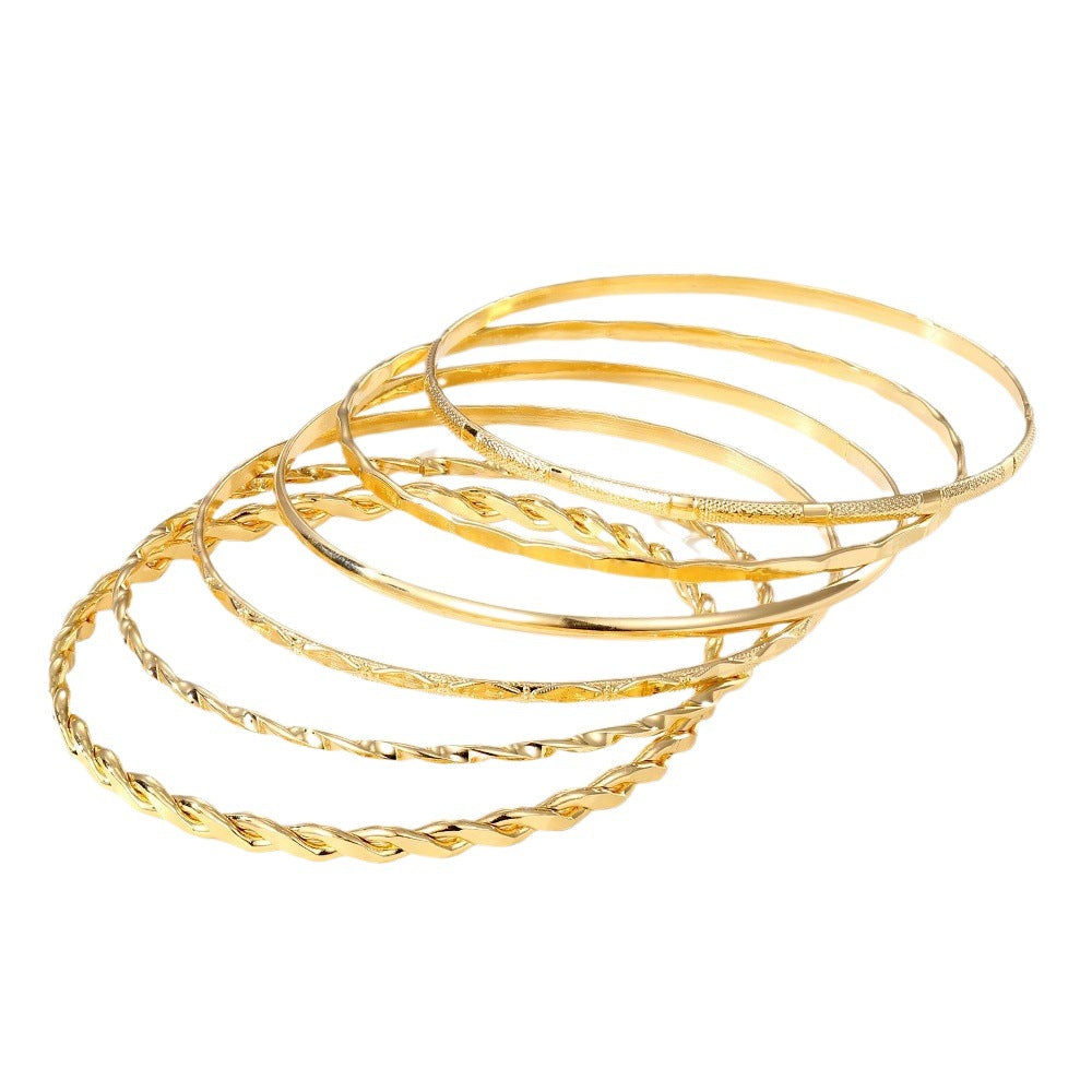 6-Piece Gold-Tone Chain Bracelet Set (photo 6)