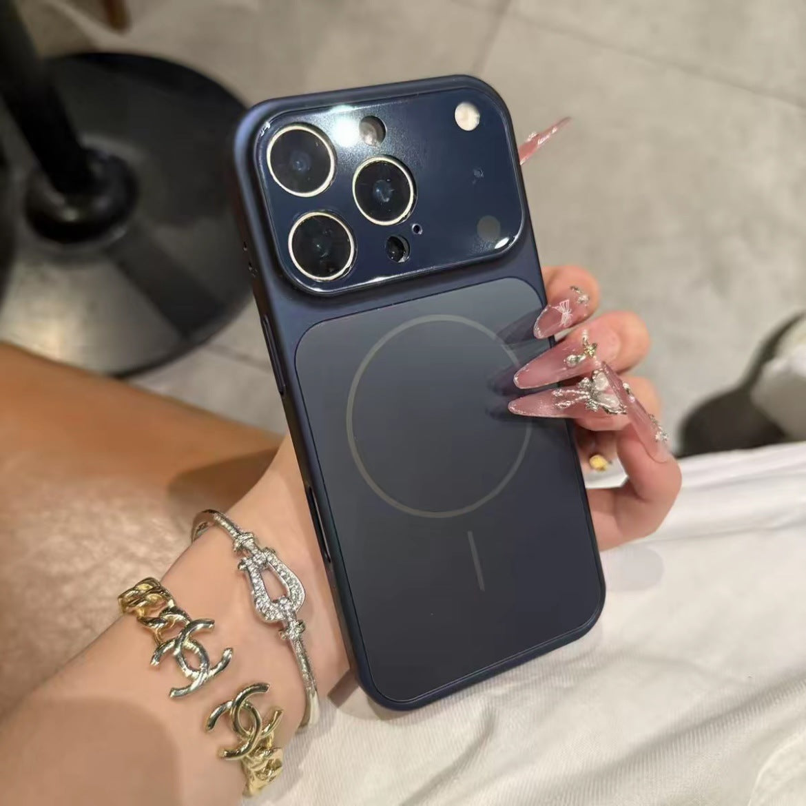 Magnetic Frosted Glass Phone Case for iPhone 13 to 17 Series (photo 7)