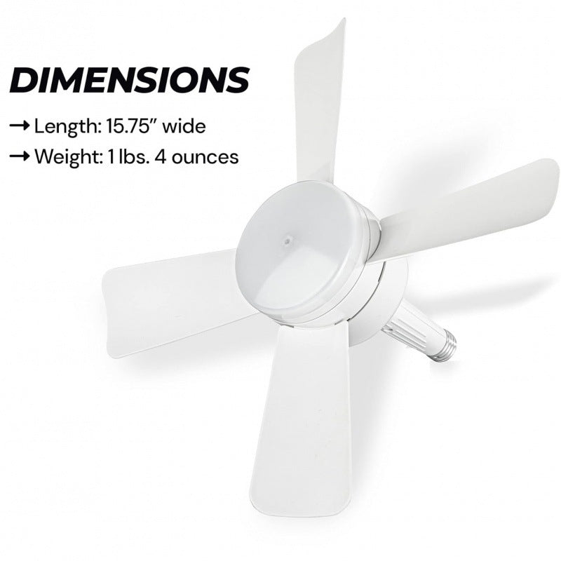 Screw-In LED Light and Fan with Remote, E26 (photo 5)