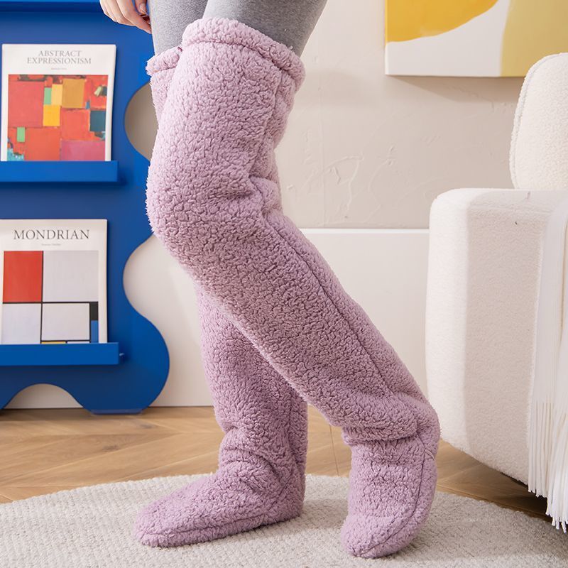Over-the-Knee Fuzzy Long Socks (photo 73)
