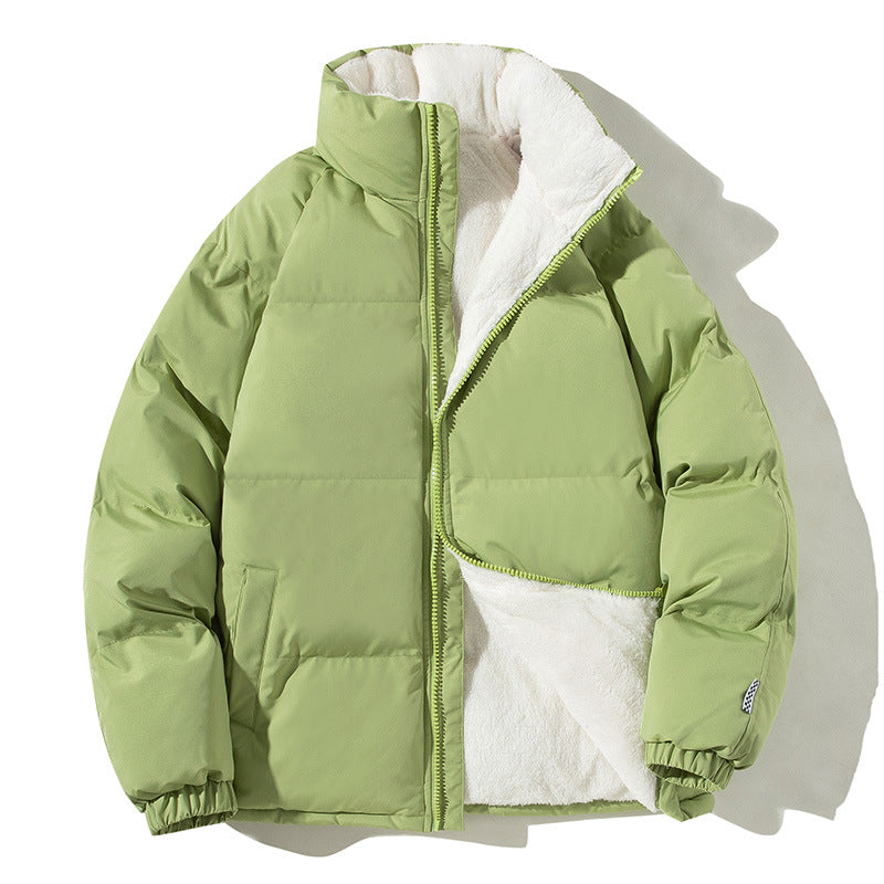 Unisex Stand-Collar Plush Padded Jacket (photo 8)