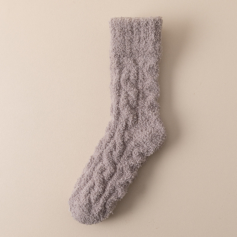 Fuzzy Coral Fleece Socks (photo 13)