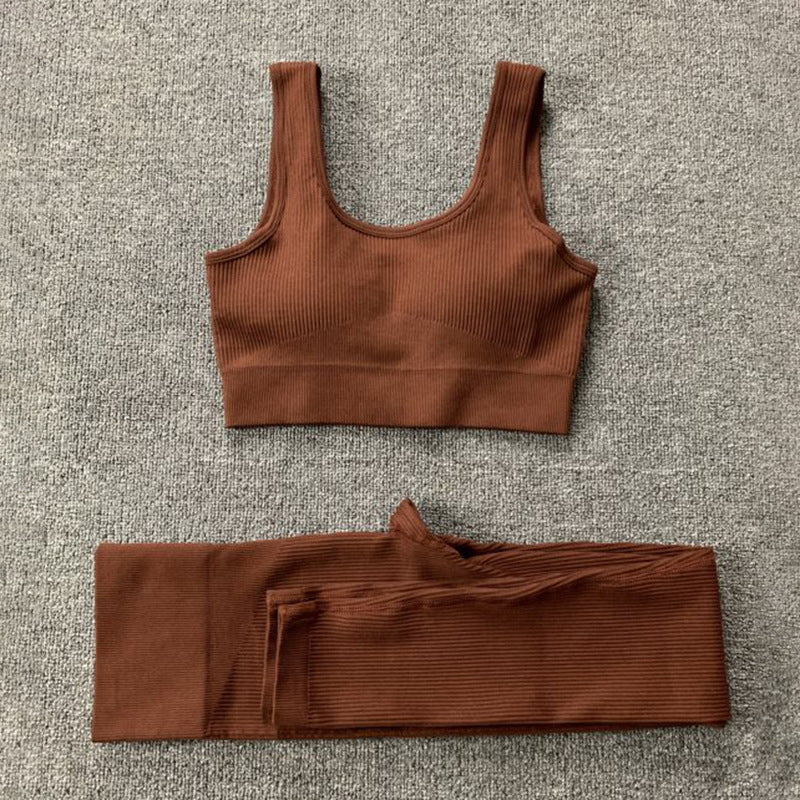 Women's 2-Piece Seamless Square-Neck Yoga Set (photo 8)