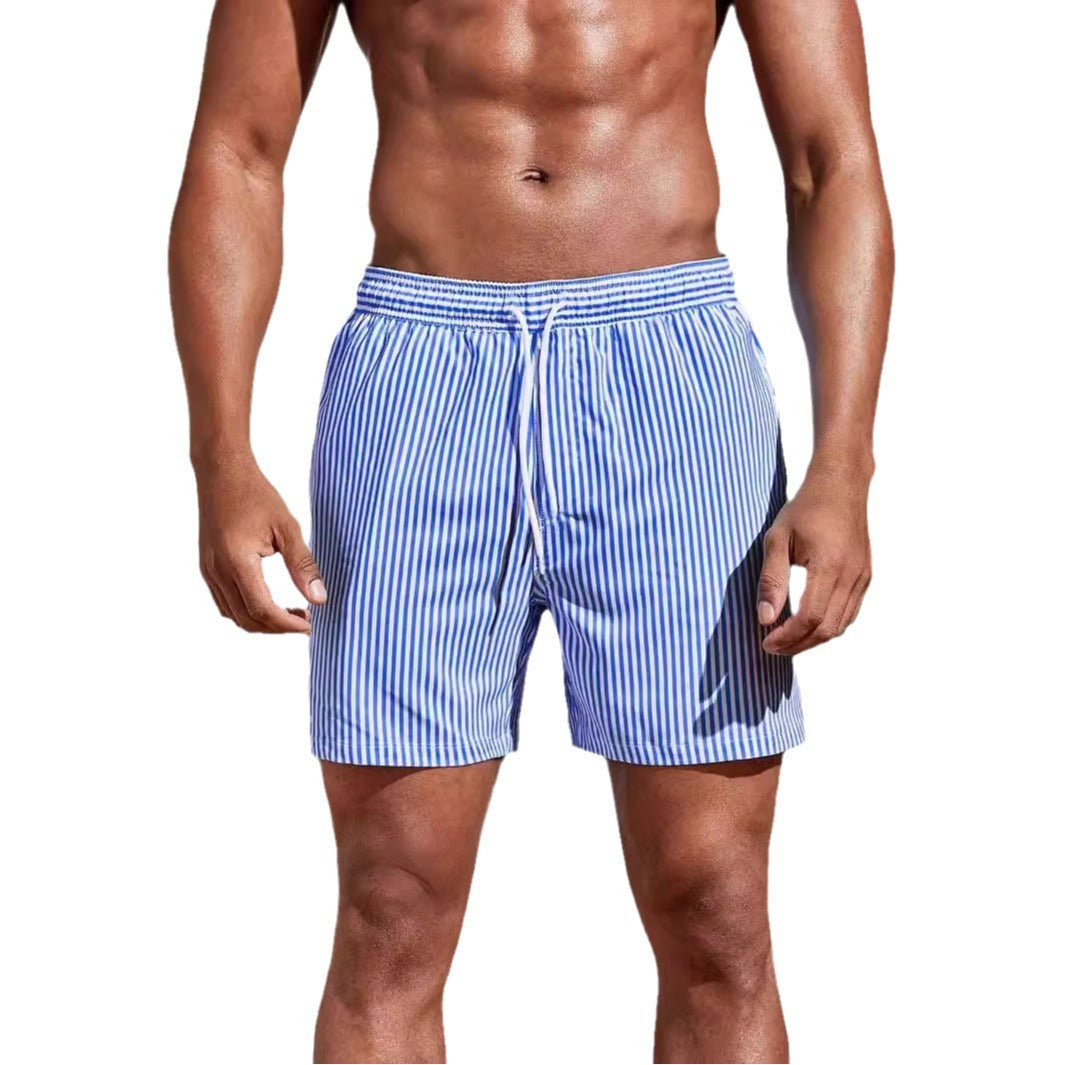 Men's 3D Striped Print Shorts (photo 14)