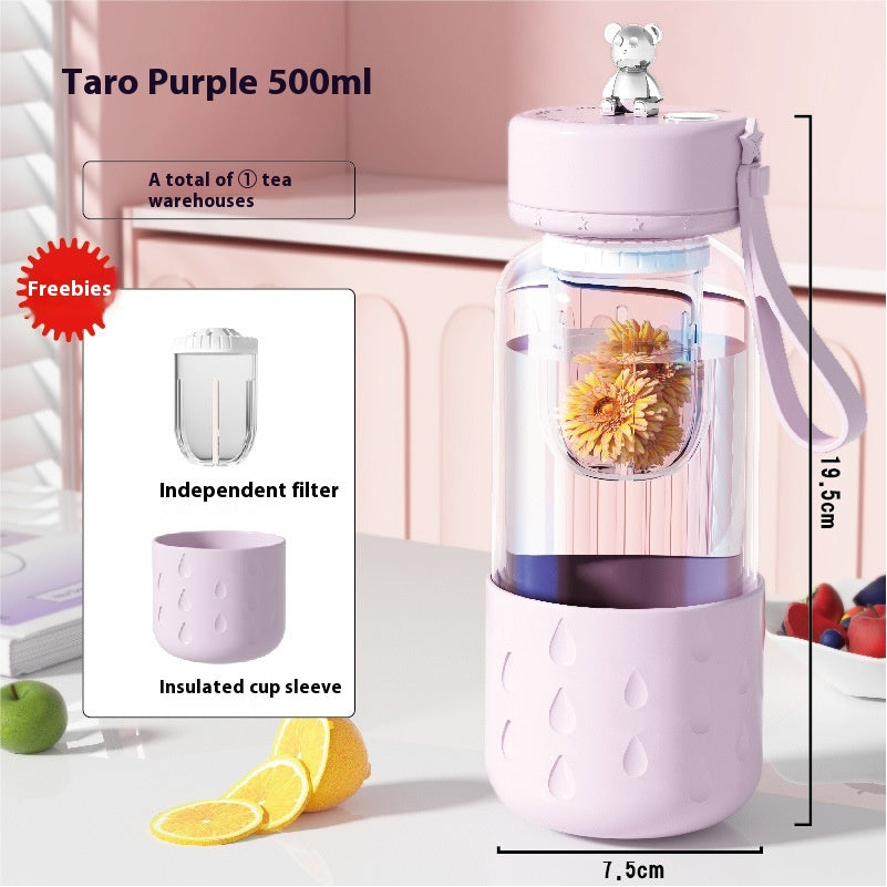 Glass Tea Infuser Tumbler with Magnetic Filter, 500 ml (photo 11)