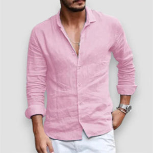Men's Loose Lapel Long-Sleeve Button Shirt (photo 12)