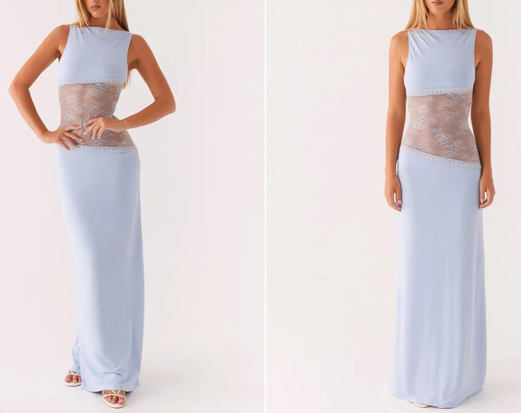 Women's Lace Strappy Maxi Dress (photo 14)