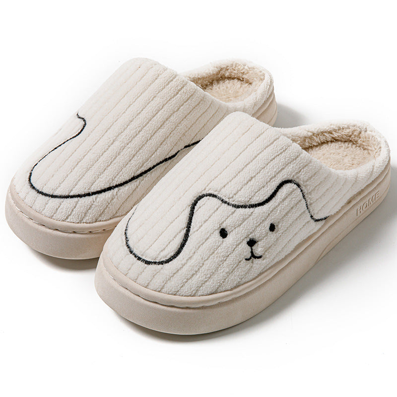 Striped Cat Plush House Slippers (photo 13)
