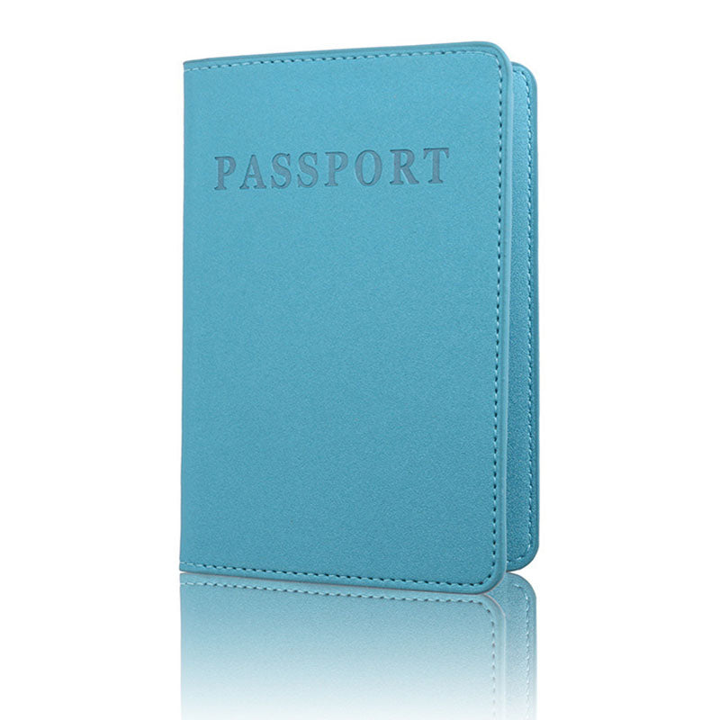 PU Leather Passport Cover - Sky Blue (photo 4)