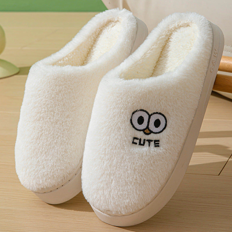 Big-Eyes Cartoon Plush House Slippers (photo 9)