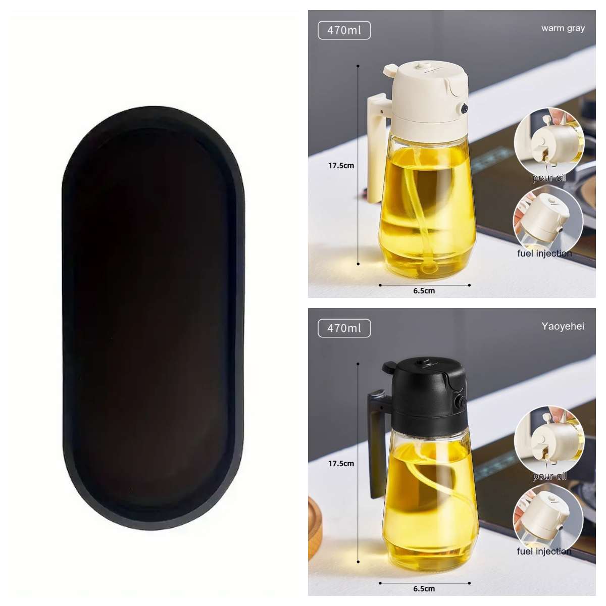 2-in-1 Glass Oil Sprayer and Pourer, 470 ml (photo 27)