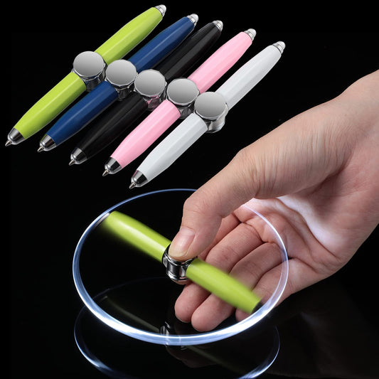 LED Spinning Top Metal Ballpoint Pen