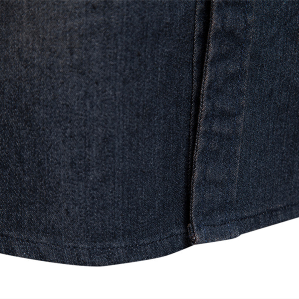 Men's Slim Long-Sleeve Denim Shirt (photo 7)