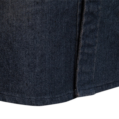 Men's Slim Long-Sleeve Denim Shirt (photo 7)