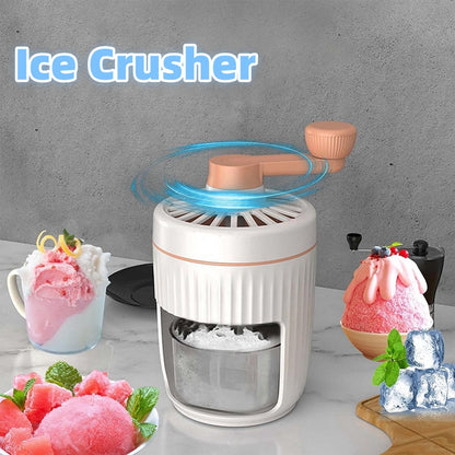 Hand-Crank Ice Shaver and Snow Cone Maker