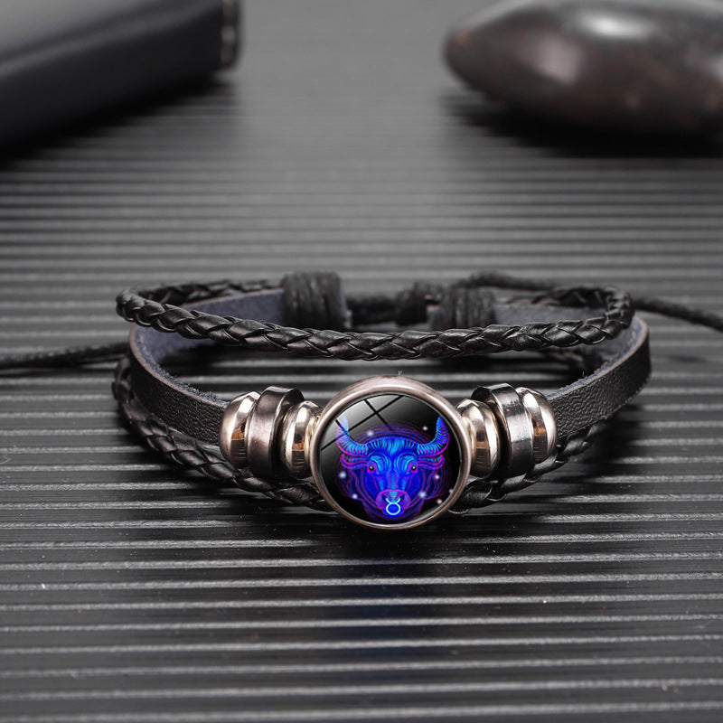 Zodiac Sign Glow-in-the-Dark Braided Bracelet (photo 7)