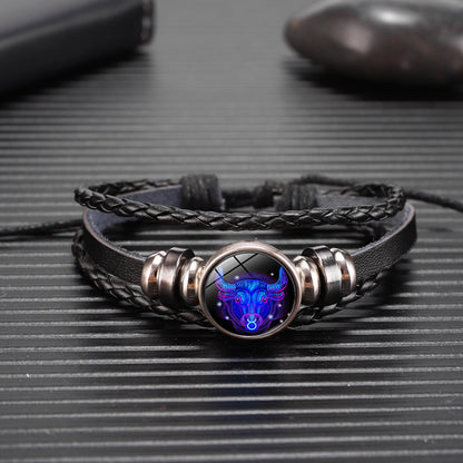 Zodiac Sign Glow-in-the-Dark Braided Bracelet (photo 7)