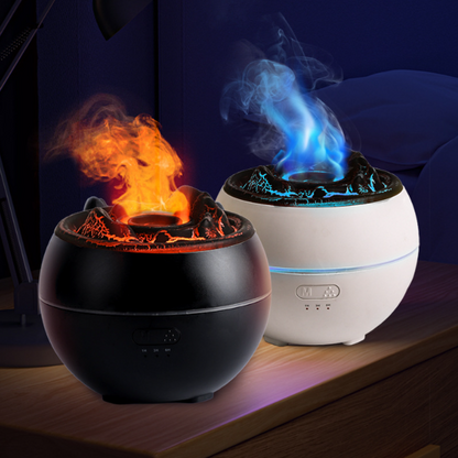 Flame Effect Aroma Diffuser with Timer, 300 ml (photo 2)