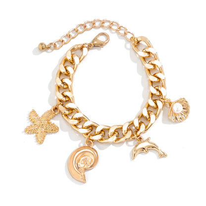 Boho Ocean Charm Choker Necklace and Bracelet (photo 7)