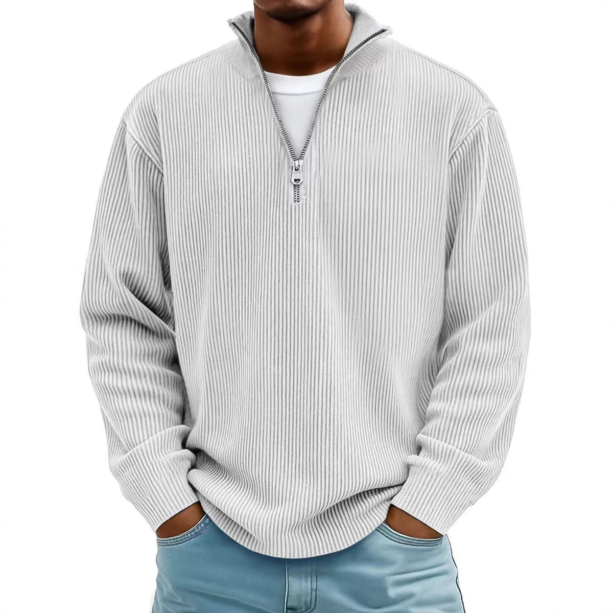 Men's Corduroy Zip Stand-Collar Pullover (photo 18)