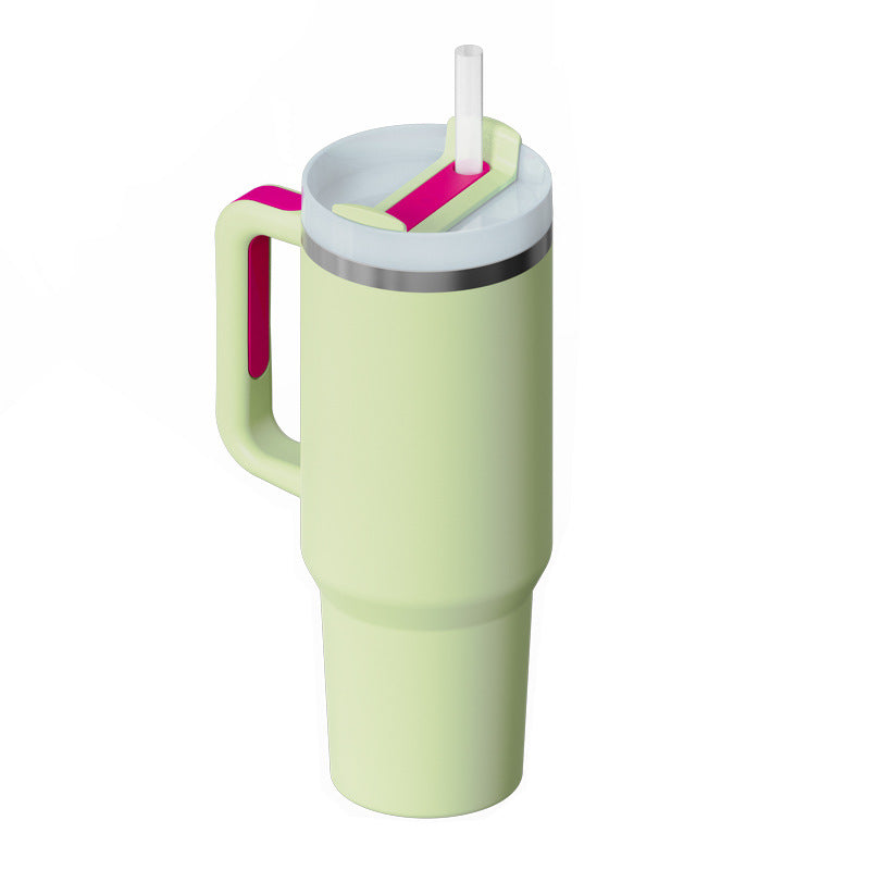 40 oz Insulated Stainless Steel Tumbler with Handle, Lid and Straw (photo 33)