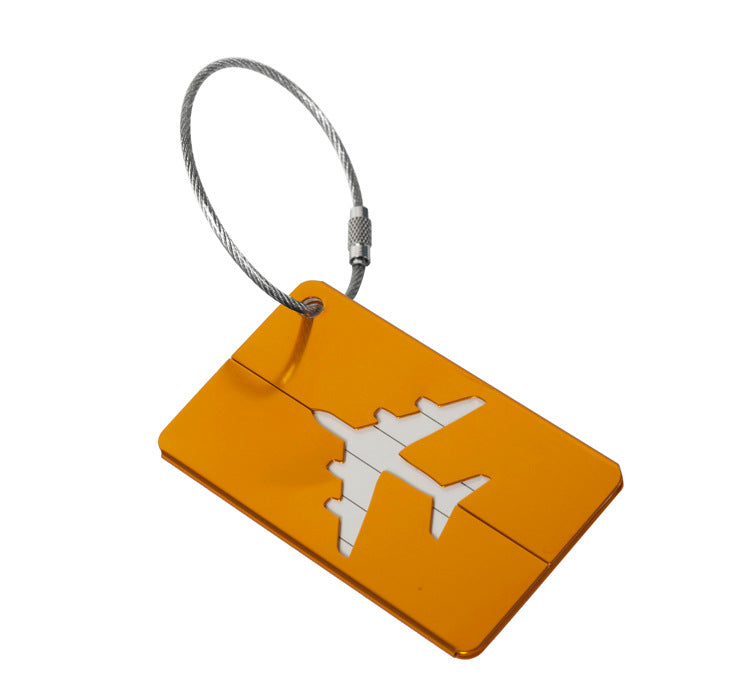 Aluminum Alloy Luggage Tag with Loop - Gold (photo 3)
