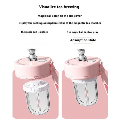 Glass Tea Infuser Tumbler with Magnetic Filter, 500 ml (photo 4)