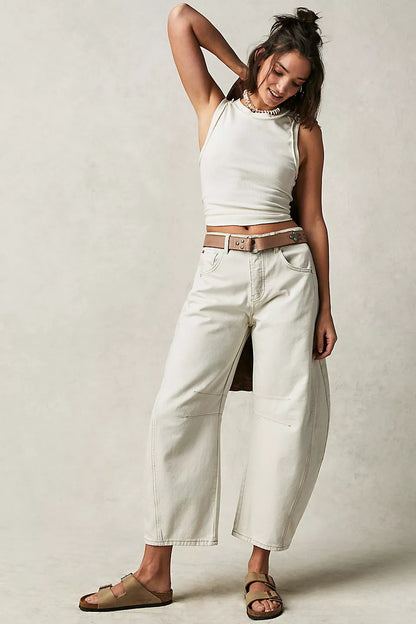 Women's Mid-Rise Wide-Leg Barrel Jeans (photo 6)