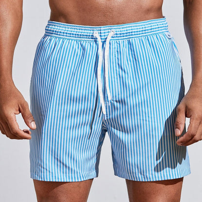 Men's 3D Striped Print Shorts (photo 5)
