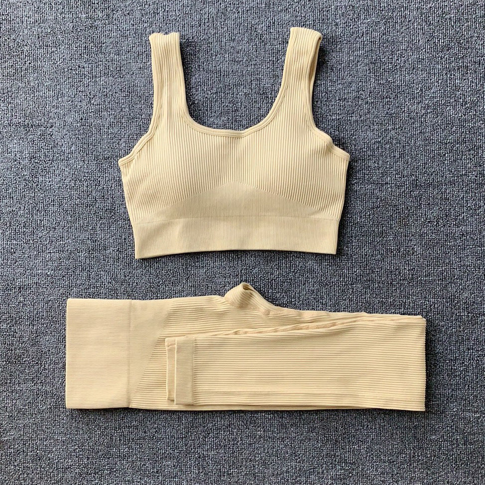 Women's 2-Piece Seamless Square-Neck Yoga Set (photo 9)