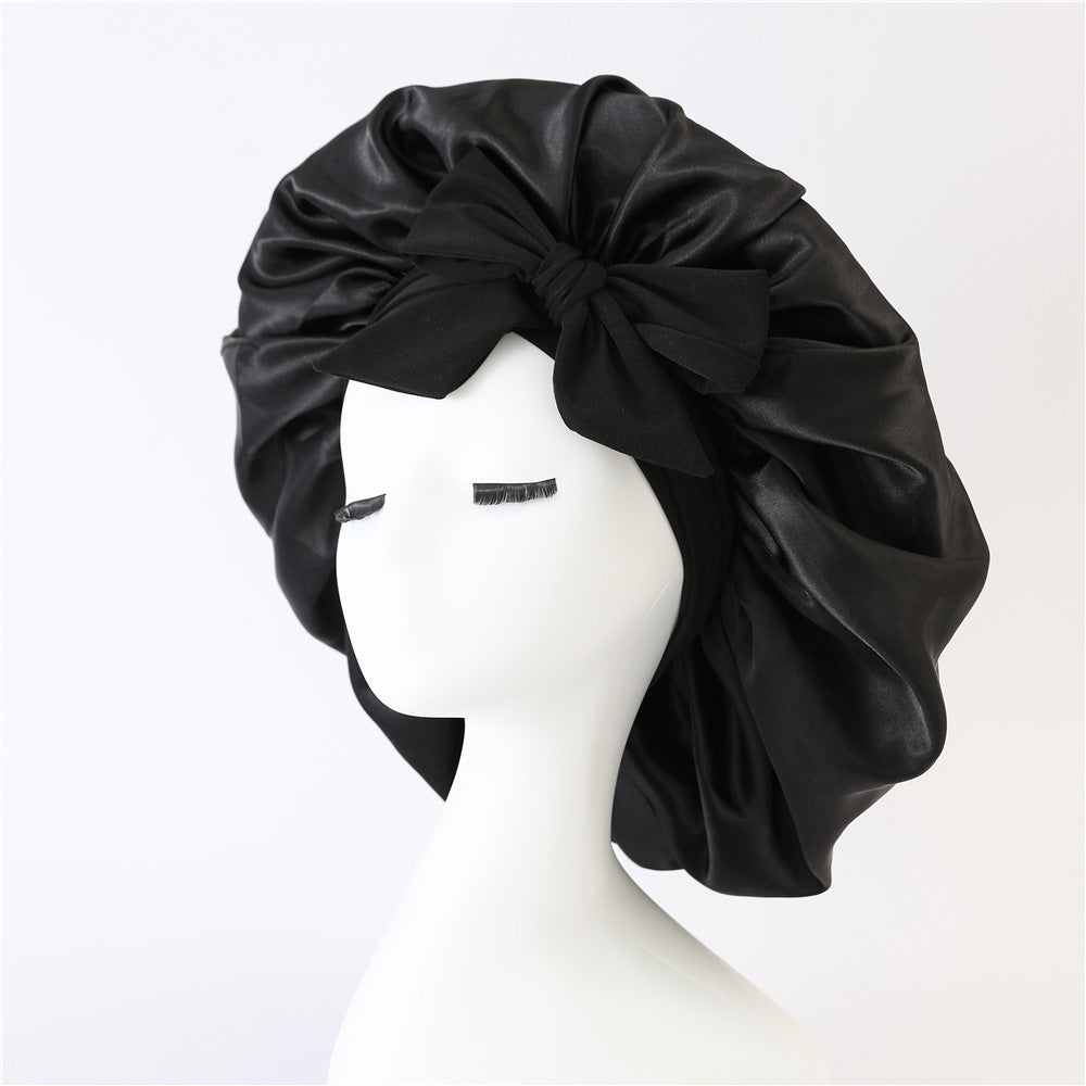 Satin Sleep Bonnet with Ribbon (photo 12)