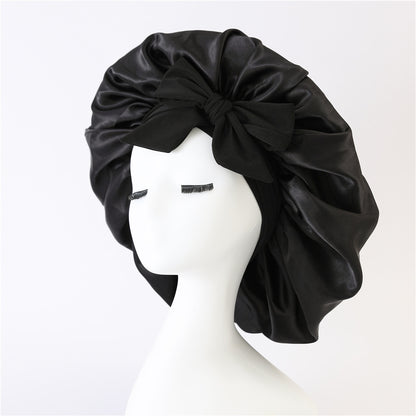 Satin Sleep Bonnet with Ribbon (photo 12)