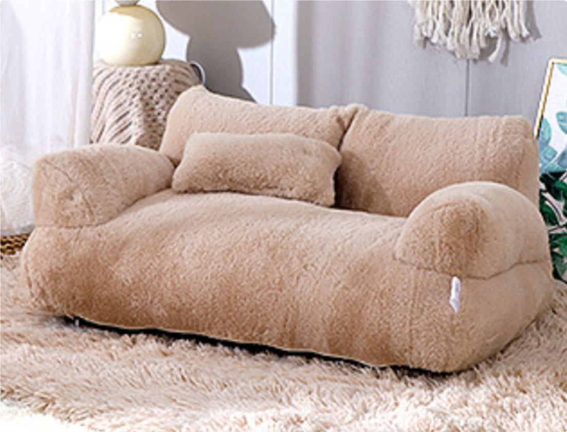 Plush Cat Sofa Bed with Pillow (photo 9)