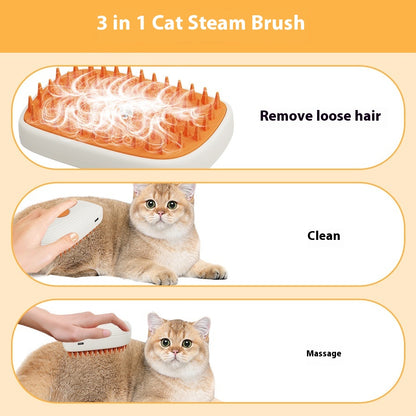 USB Rechargeable Pet Steam Grooming Brush (photo 6)