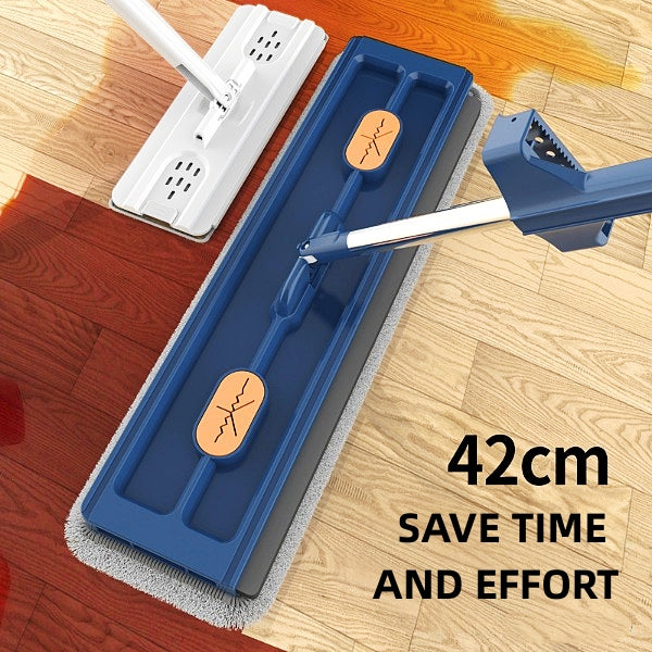 Large 360° Rotating Flat Mop with Stainless Steel Handle