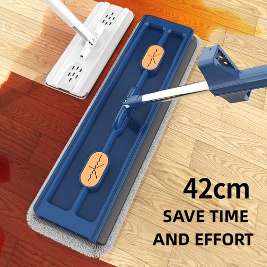 Large 360° Rotating Flat Mop with Stainless Steel Handle