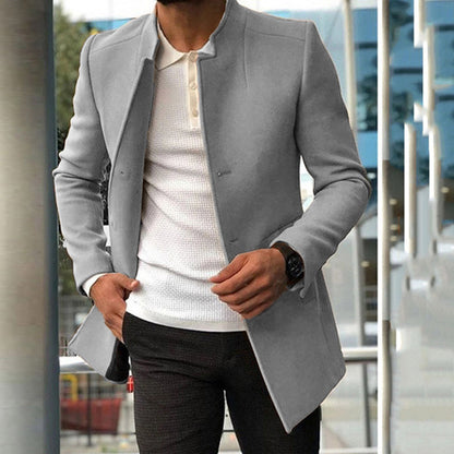 Men's Slim Single-Breasted Business Coat (photo 2)