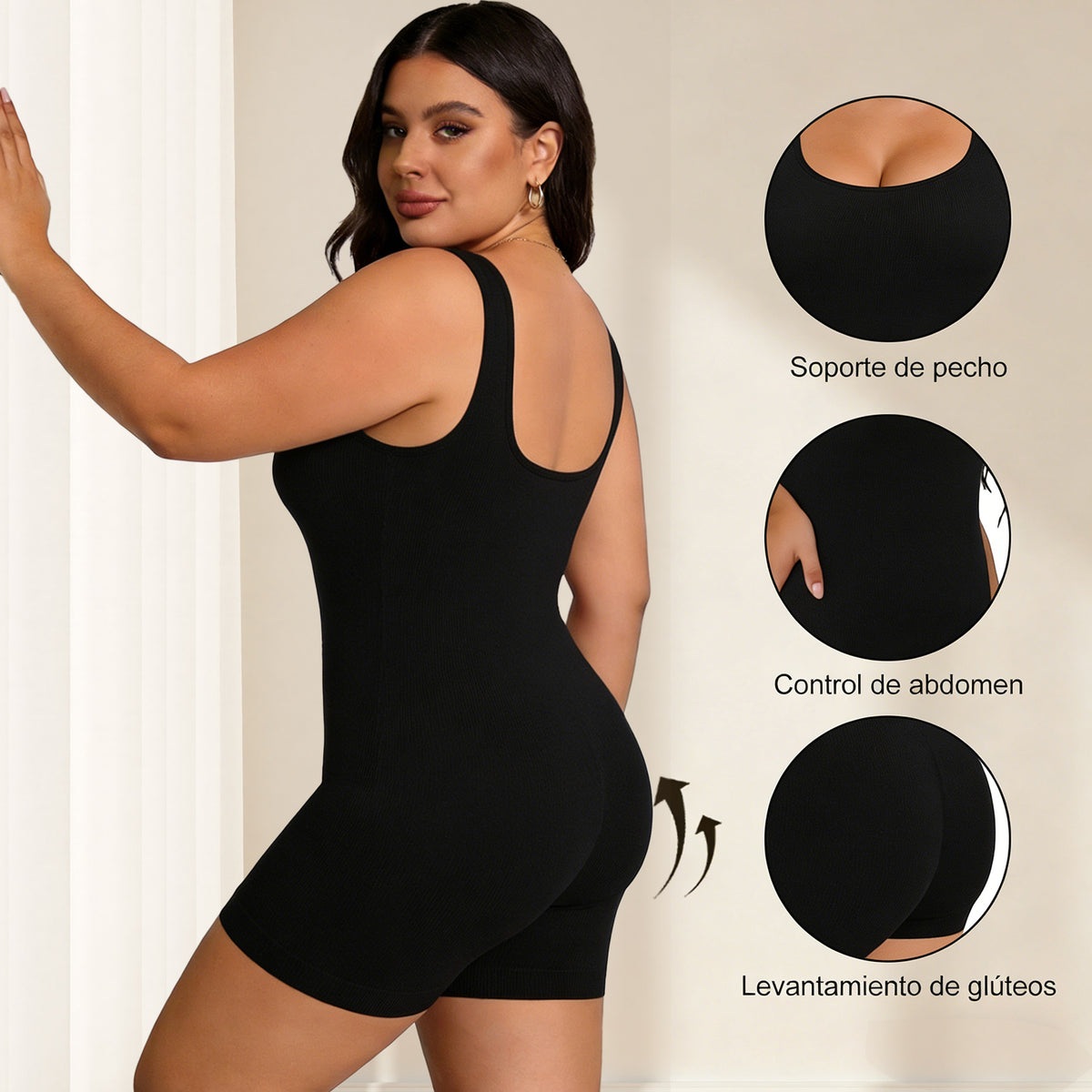 Women's Shapewear Bodysuit with Anti-Slip Bands (photo 7)
