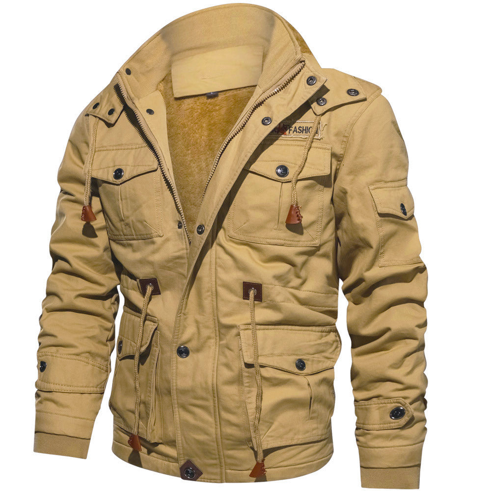 Men's Cargo Winter Jacket with Detachable Hood (photo 6)