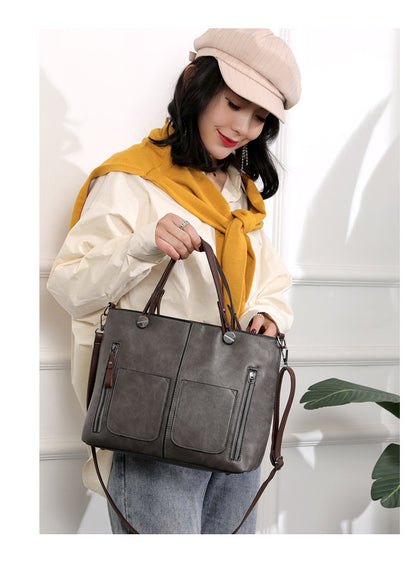 Women's Retro Large Crossbody Shoulder Bag (photo 9)