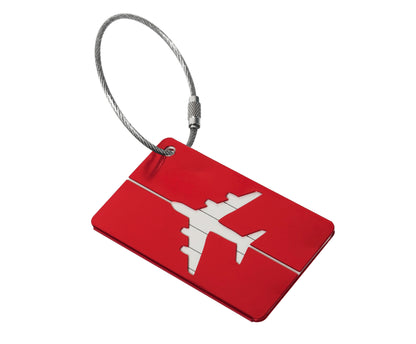 Aluminum Alloy Luggage Tag with Loop - Red (photo 5)